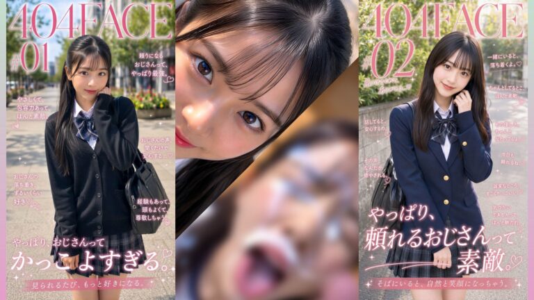 【404FACE】反転世界スキルを使いJK無双してしまうおじさんの世界線！大量顔射☆おまけ込み計36発射☆【4K超高画質動画】Facial Compilation 公式サンプル 1