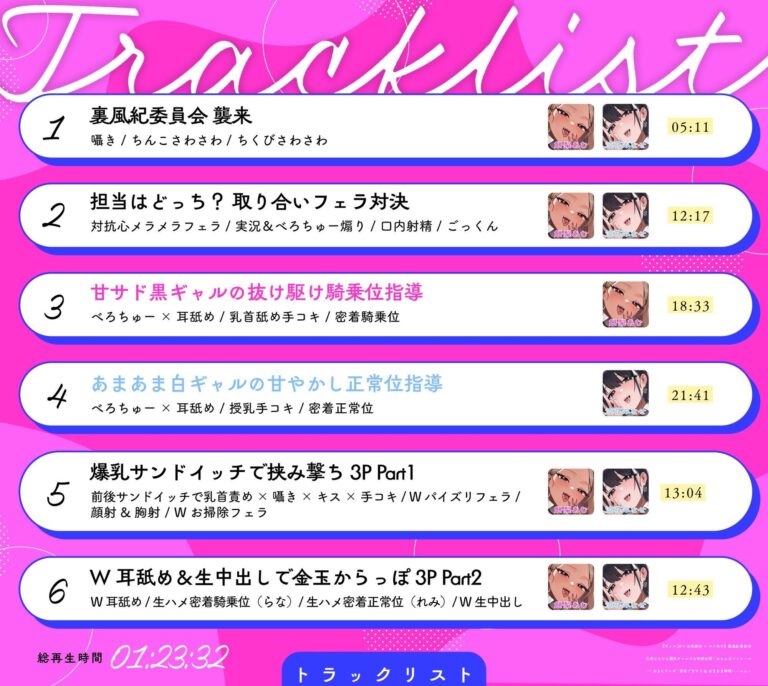 【半周年記念110円/ギャル3P】 裏風紀委員会 白黒むちむち爆乳ギャルズの性欲全開おちんぽパトロール 〜’おきにチンポ’認定で甘サド＆あまあま搾精ハーレム〜 公式サンプル 6