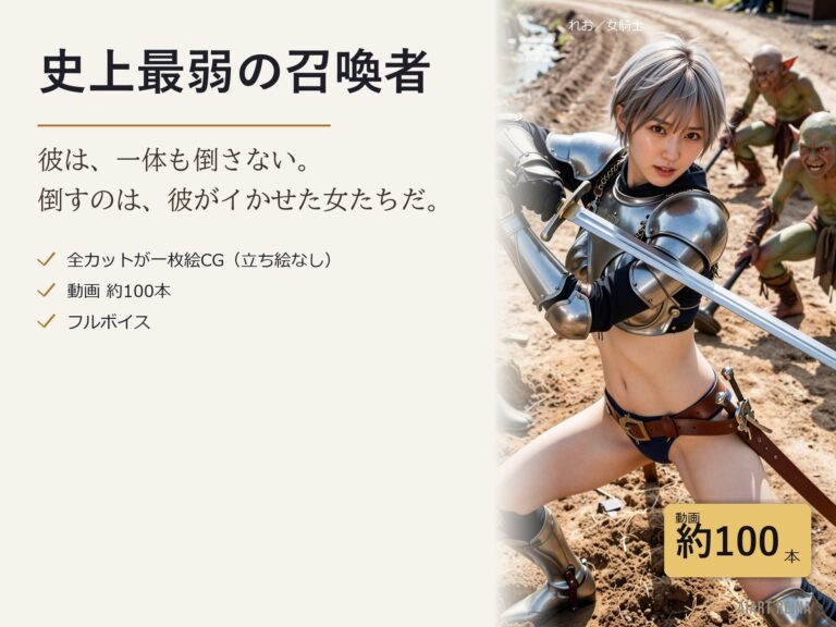 史上最弱の召喚者 〜絶頂させるほど強くなる異世界ハーレム〜 第一話＜ノベルゲーム＞（実写系） 公式サンプル 1