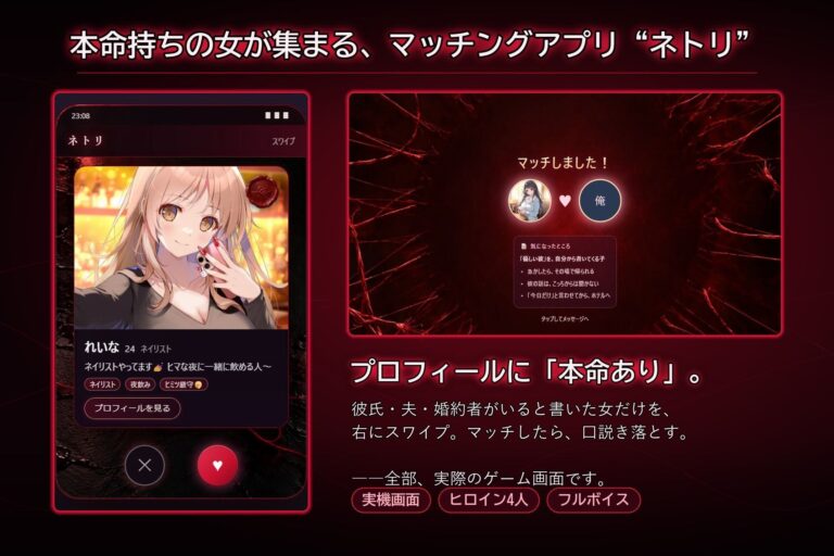 マッチングアプリーネトリー〜本命に隠れて、俺と会う4人の女〜 公式サンプル 1